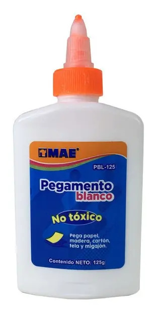 Pegamento Líquido MAE Blanco No Tóxico Papel Madera Cartón 125g