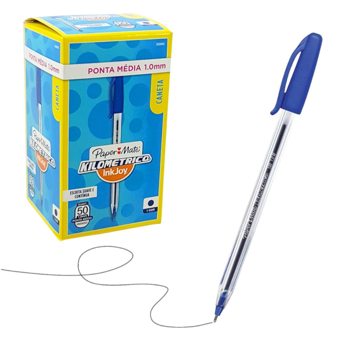 Boligrafo kilometrico 1.0 mm azul