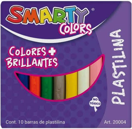 Plastilina caja c/10 barritas smarty