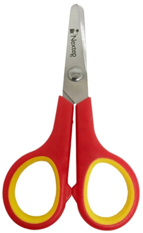 Tijera Escolar Punta Roma Bimaterial 4½" Nextep