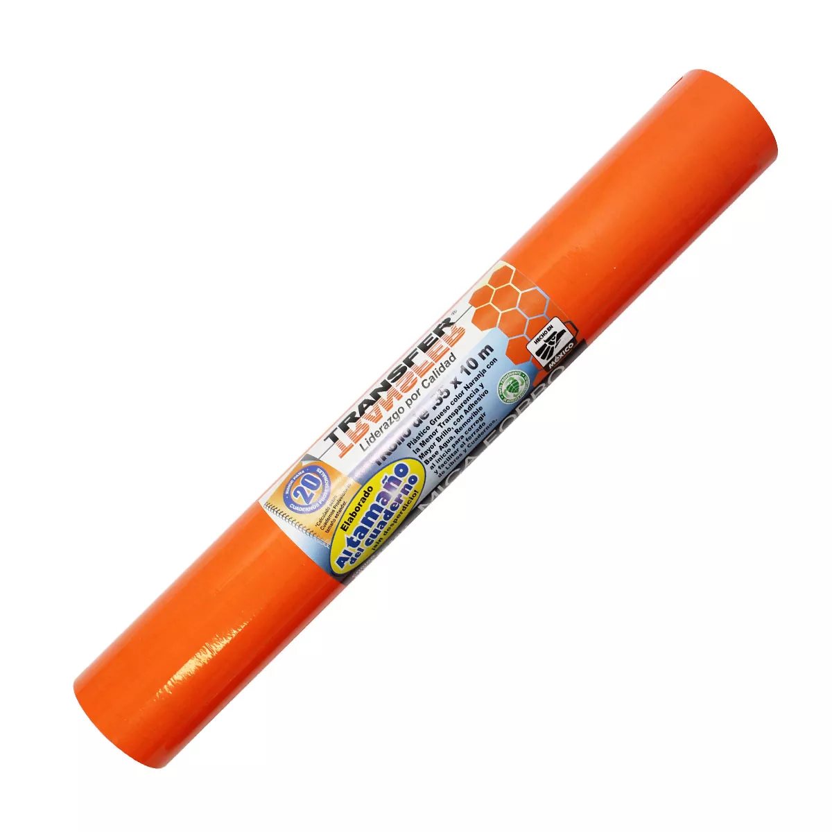 Plastico autoadherible transfer 35x10m naranja