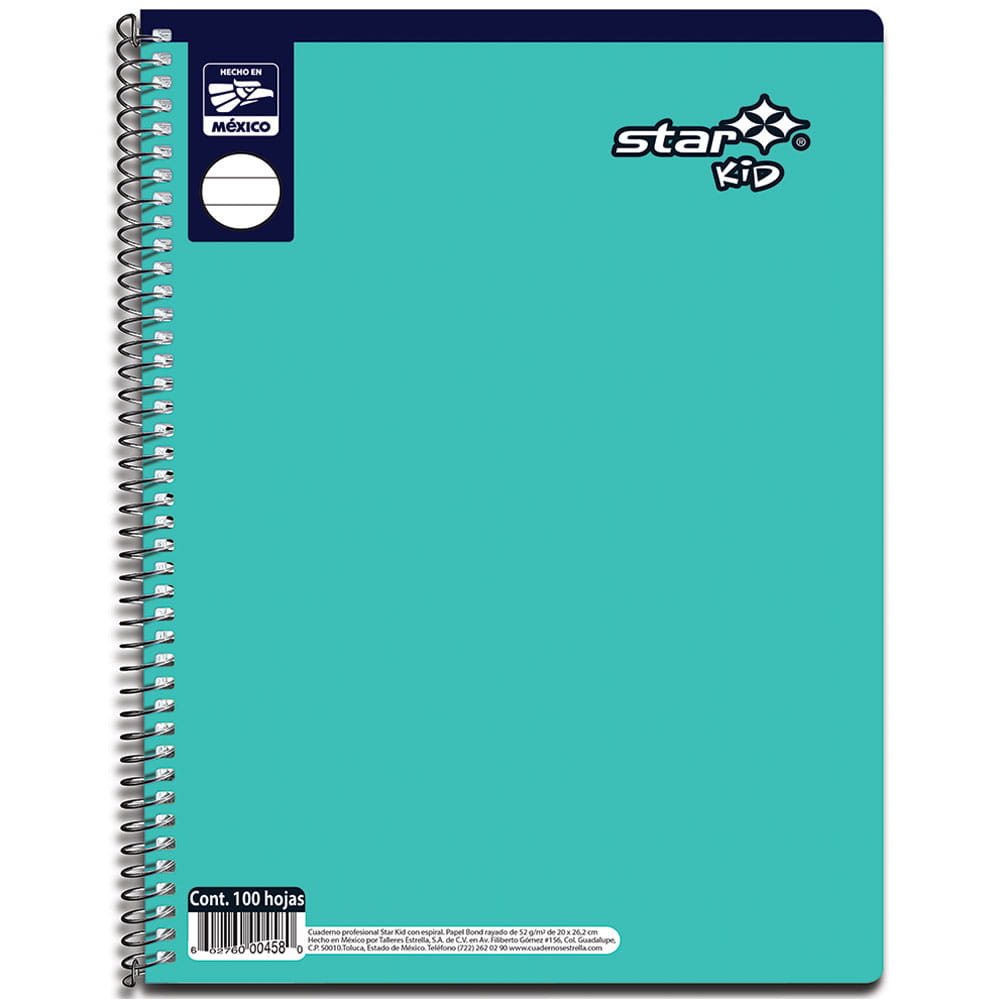 CUADERNO PROFESIONAL ESTRELLA STAR KID LISO DOBLE RAYA 100H 0669