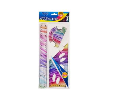 JUEGO GEOMETRIA JOCAR FLEXIBLE ASTERIK JG4F
