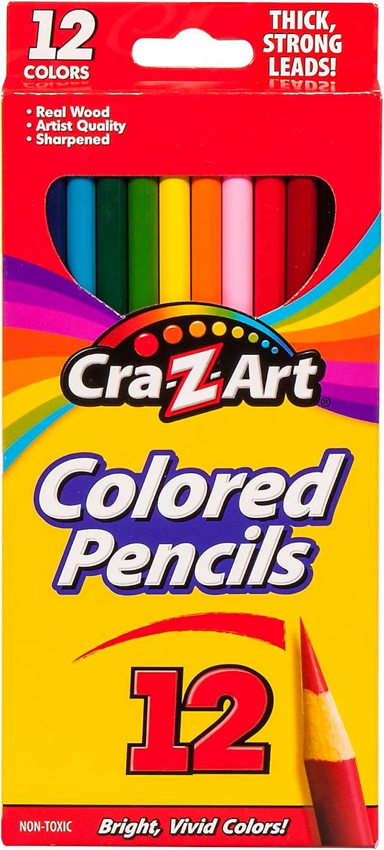 Lápices de colores Cra-Z-art, Variados, 12 unidades