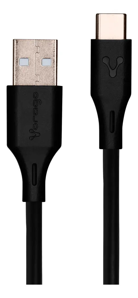 Cable USB Tipo C Carga Rápida Vorago 1 metro Negro