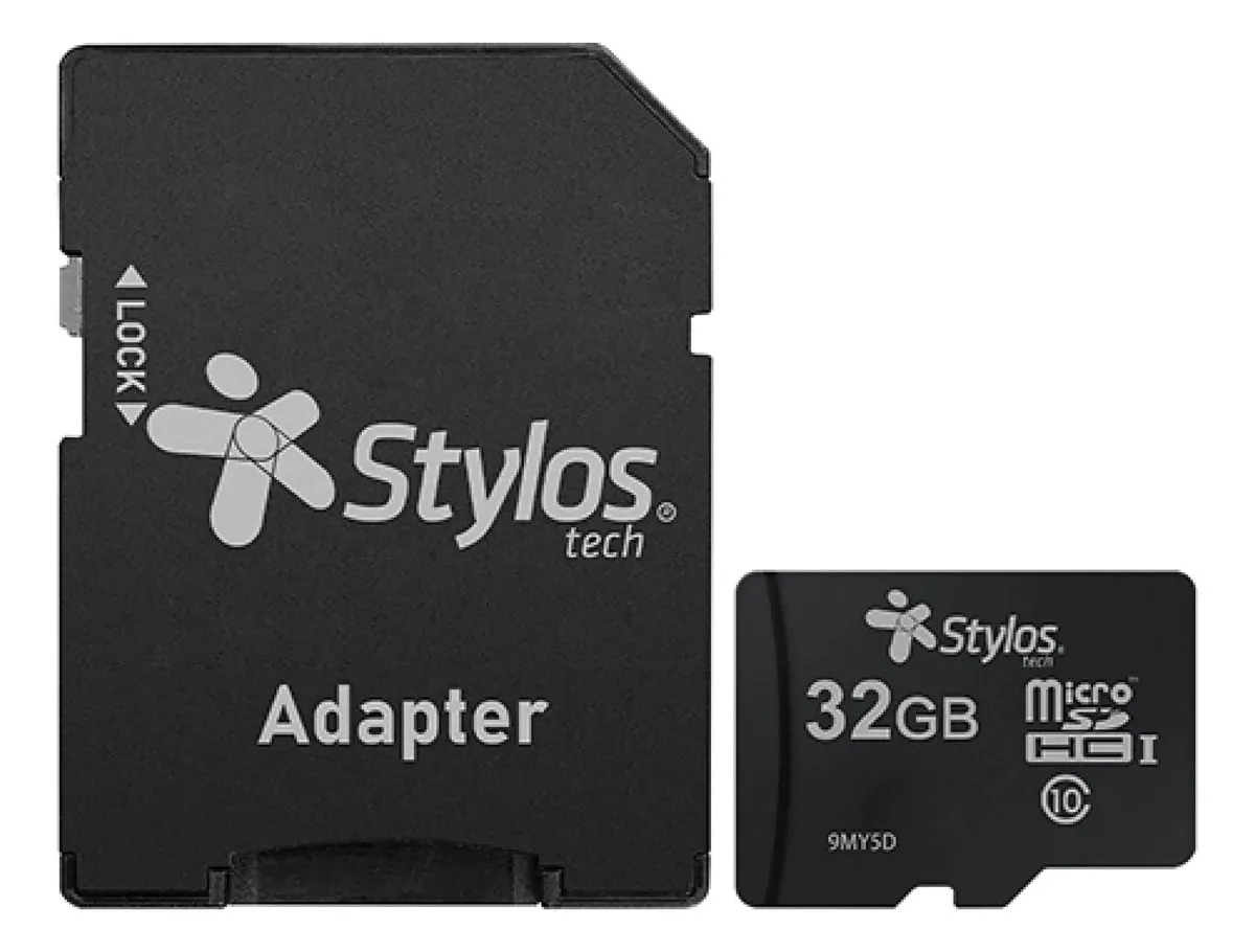 Memoria Micro SD 32GB UHS1 Clase 10 20MB/s Con Adaptador Stylos Tech