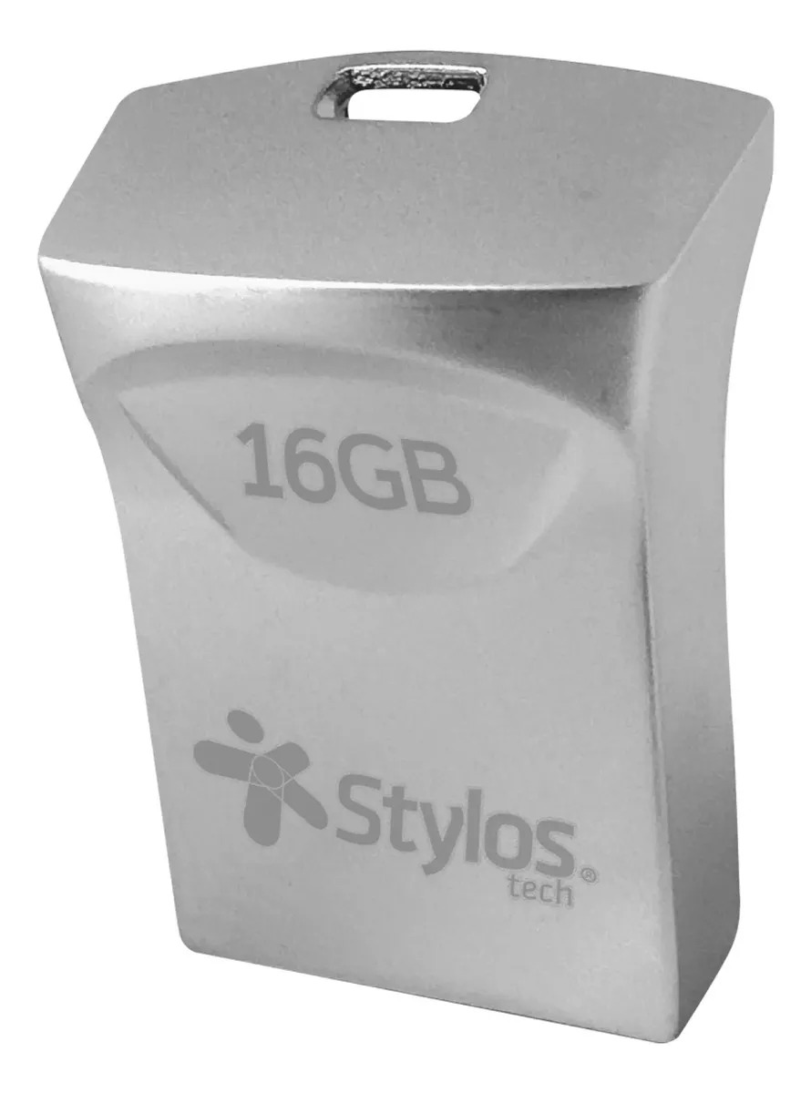Memoria USB 16 GB Conexión Tipo A 2.0 Diseño metalico para PC, Laptop Stylostech