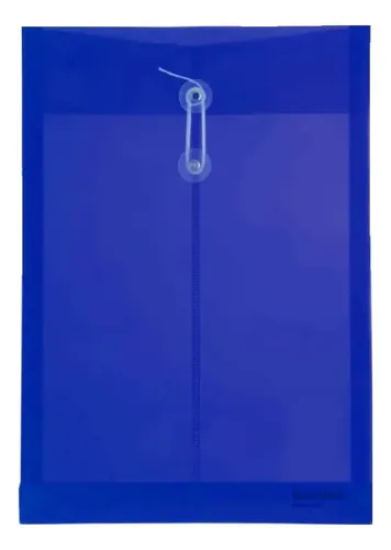 Sobre plastico vertical carta azul mae