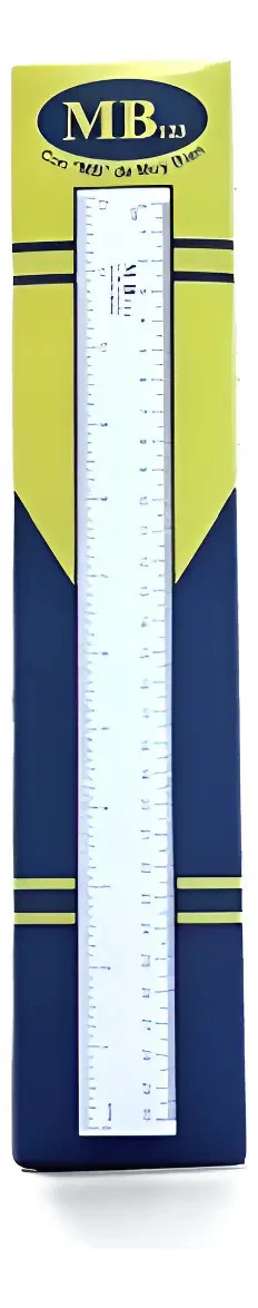 Regla plastico MB123 30 CM CRISTAL