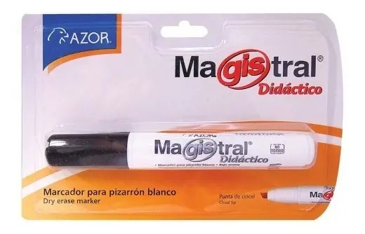 Marcador magistral didactico negro blis c/1